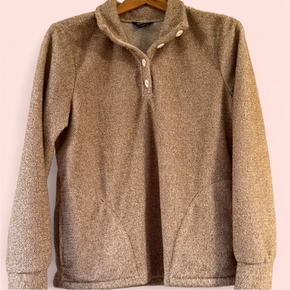 Eddie Bauer Pull-Over Quarter Button Size Medium